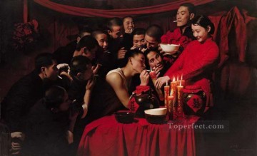 その他の中国人 Painting - 赤いアジサイ WYD 中国語